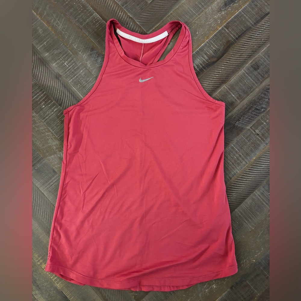 Nike Women's Coral/Pink Dri-Fit SlimFit Racerback Workout Tank